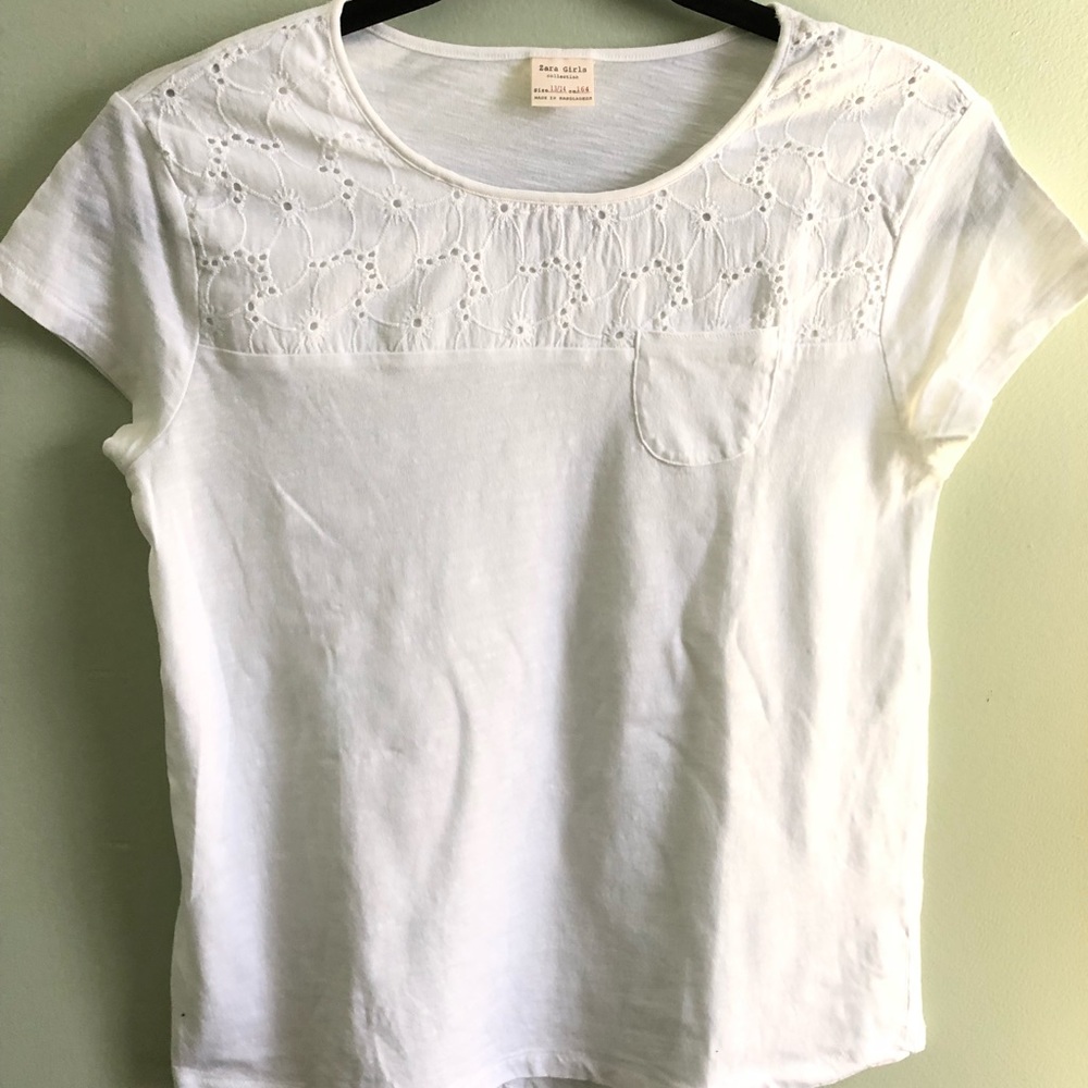 Zara Girls White Top Size 13/14